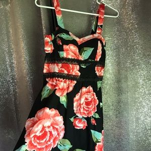 3 FOR $25 DEAL. Black floral dress.